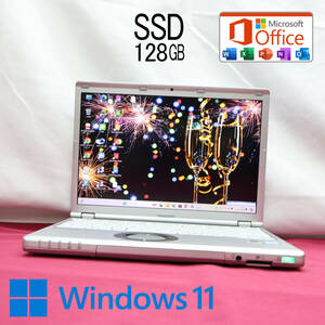 ★超美品 高性能6世代i3！SSD128GB★CF-SZ5 Core i3-6100U Webカメラ Win11 MS Office 中古品 ノートPC★P72528