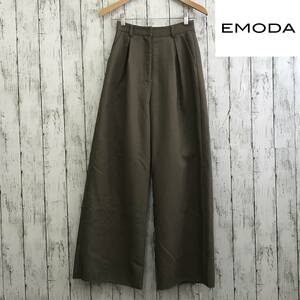 EMODA　エモダ　ワイドパンツ　Sサイズ　グレー　裾ダメージ加工　S5.1-368　USED