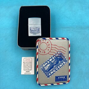 【14703P150】新品 未使用品 ジッポー ZIPPO 1995年製 オイルライター HAWAII TWO CENTS ハワイ シルバー 銀色 USA コレクション レトロ