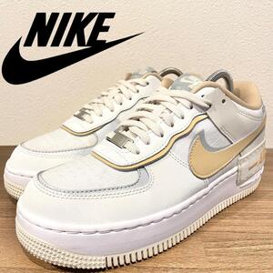 NIKE AIR FORCE 1 SHADOW ナイキ エア フォース ワン シャドウ ベージュマルチ DV7449-100 レディース ローカットスニーカー 24.5cm 