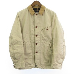 コムデギャルソンオム COMME des GARCONS HOMME HJ-J034 AD2012 ワークジャケット ブルゾン カバーオール 裏チェック ベージュ S メンズ