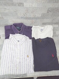 ◇ 《 Polo by Ralph Lauren ポロ バイ ラルフローレン まとめ売り4点 サイズS シャツ Tシャツ メンズ 》 P 1406180035594