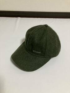 フィルソン FILSON ウール キャップ CAP 帽子 モスグリーン ロゴ アウトドア USA