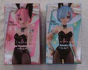 BiCute Bunnies Figure レム ラム Reゼロから始まる 異世界生活 2個セット フリュー 未開封品 バニー フィギュア