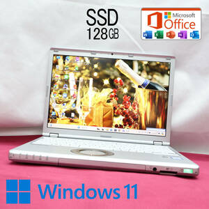 ★美品 高性能6世代i3！SSD128GB★CF-SZ5 Core i3-6100U Webカメラ Win11 MS Office 中古品 ノートPC★P72593