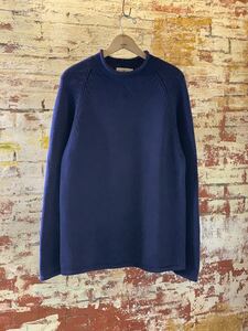 90s J.CREW ROLL NECK COTTON SWEATER KNIT ロールネック コットンセーター コットンニット アメトラ トラッド 80s TRAD 巨人タグ 送料無料