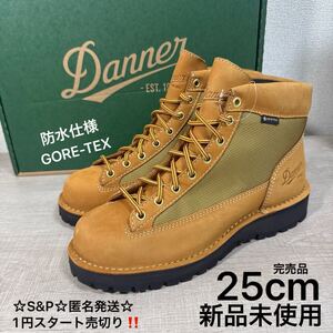 1円スタート売切り 新品未使用 25cm ダナー フィールド　ブーツ D121003 US7 WHEAT BEIGE ウィート DANNER ゴアテックス GORE-TEX