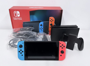 100円～◆任天堂 Nintendo Switch HAC-001 スイッチ本体 ゲーム機 初期化済 本体 箱入り スイッチ【通電動作済み】