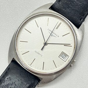 G081-O48-1012◎ LONGINES ロンジン QUARTZ クォーツ メンズ腕時計 デイト 3針 SS シルバーカラー