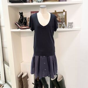 sacai/tunic onepiece/black/purple/ladies/サカイ/チュニックワンピース/黒色/紫色/レディース