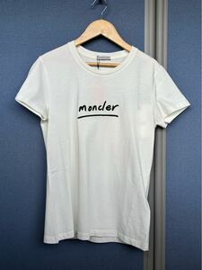 モンクレール Sサイズ Tシャツ ホワイト ロゴ トップス プリント 半袖 カットソー レディース 白