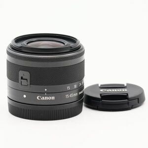 【美品】Canon キャノン EF-M15-45mm F3.5-6.3 IS STM グラファイト #1566