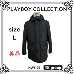 美品 PLAYBOY COLLECTION メンズ ダウンコート ブラック