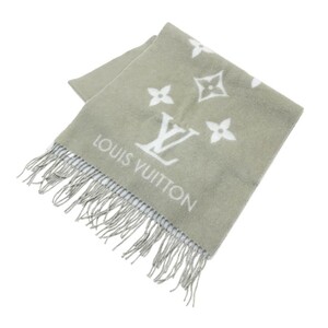 【1円】LOUIS VUITTON ルイ ヴィトン M70462 エシャルプ・レイキャビック カシミヤ マフラー モノグラム グレー系 [240101173570]