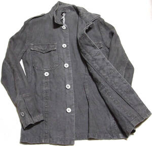 ■wjk G-ARMY LINEN JKT【 S/BLK 】限定墨染ボタンフライ仕様！ブランド初期の稀少品！ジュラルミン釦