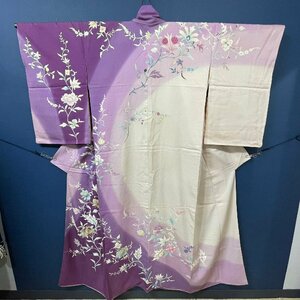 【10479】訪問着 着物 可愛い お洒落 フォーマル 和服 和装 披露宴 お茶会 お祝い 和装コーデ 着物女子 リメイク 素材 材料 難有 華やか