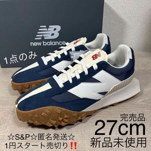 1円スタート売切り 新品未使用 ニューバランス スニーカー 27cm NEW BALANCE XC-72 ネイビー 白 スエード ナイロン 靴 完売品 996 574