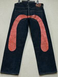 ※EVISU エヴィス エビス LOT 2000 No2 オレンジ大黒 セルビッチ デニムパンツ 日本製 濃紺 33 　　　　　　　 BJBC.AB