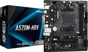 ASRock A520M-HDV AMD Socket AM4 MicroATX マザーボード 未使用品