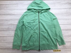 GAP ギャップ レディース 綿 ダブルジップ 薄手パーカー L ミント