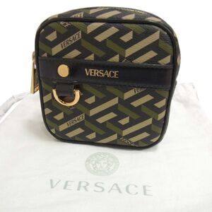 美品◆VERSACE ヴェルサーチ ラグレカシグネチャー ミニ ポーチ イタリア製 レディース ヴェルサーチェ