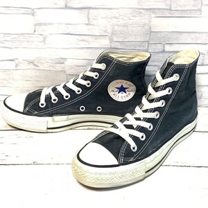 R7628bL CONVERSE コンバース ALL STAR オールスター キャンバス ハイカットスニーカー ブラック×ホワイト レディース 24cm 