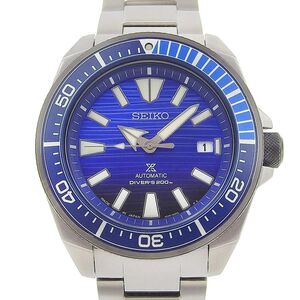 【本物保証】 希少 レア 箱・保付 超美品 セイコー SEIKO プロスペックス サムライ デイト 4R35 01X0 SBDY019 青文字盤 SS 自動巻 約42ミリ