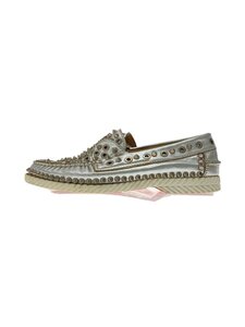 Christian Louboutin◆Christian Loubouti スタッズデッキシューズ/37/SLV/レザー