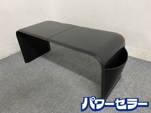 カリガリス/Calligaris シェイプ ベンチ Shape Bench 1脚 イタリア モダン家具 本革 ブラック 中古家具 店頭引取歓迎 R8076