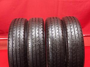 タイヤ4本 《 ヨコハマ 》 ブルーアース VAN RY55 [ 145/80R12 80/78N ]9.5分山★ 商用車6PR エブリィ NV100 クリッパー ミニキャブ n12