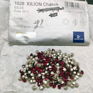 ☆ほぼ未使用 SWAROVSKI スワロフスキー ヴィンテージ ルース 1028 24SS 5gross Ruby 501 ルビー 裸石 グルーデコ R-71