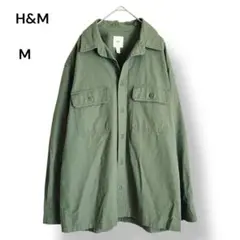 H&M ミリタリージャケット　オリーブグリーン　M