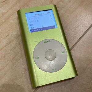 【通電のみ確認済み】 APPLE iPod mini A1051 黄緑　　6GB 