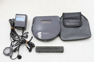 SONY ソニー Discman ESP D-777 ポータブルCDプレーヤ/RM-DM20L イヤフォン/AC-E455C 4.5V ACアダプター(B4889)