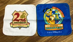 TDS 東京ディズニーシー ★2003年 ２周年 ２nd 記念 タオルハンカチ 20x20 ゆうパケットポストmini発送　♪