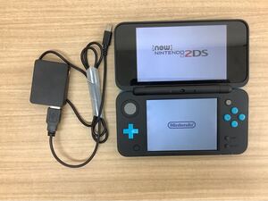 ◯営HM007-A3T60【埼玉発】New Nintendo2DS LL JAN-001 ブラック×ターコイズ 動作確認済み 初期化済み 現状品