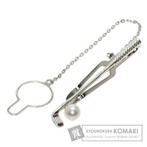 MIKIMOTO ミキモト ベビーパール 真珠 ゴルフクラブ タイピン 金属製 メンズ 中古