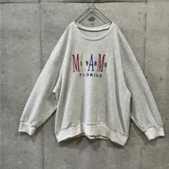 SHEIN/シーイン『2XL』英字ロゴ　刺繍　長袖　裏起毛　トレーナー　ゆるダボ