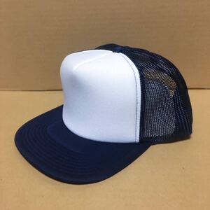 OTTO フラットバイザー メッシュキャップ ツートンネイビー ホワイトネイビー 白紺 NAVY オットー CAP 帽子 ミリタリー USA 無地 野球帽