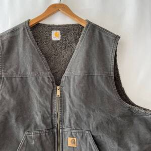 Carhartt ダック 裏ボア ベスト ブラック 3XL カーハート