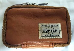 【中古】吉田カバン ポーター フリースタイル キーケース キャメル PORTER FREE STYLE KEY CASE 707-07177