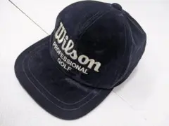 Japan Vintage Wilson ベロア/別珍 デカロゴ 帽子 キャップ