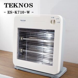 【中古】RJ-ESK710W/電気ストーブ/800W/TEKNOS/ES-K710-W/2段階切換/薄型設計/ホワイト/転倒OFFスイッチ