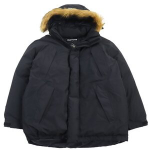 美品●Supreme シュプリーム 21AW GORE-TEX 700-Fill Down Parka ファー付き フーデッドダウンジャケット ブラック S 正規品 メンズ