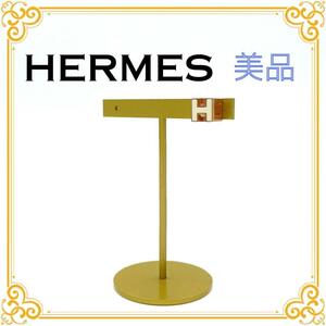 HERMES エルメス カージュドアッシュ Hキューブ レディース ピアス ホワイト ゴールド 白 美品 小さめ アクセサリー 小物 ブランド 