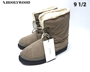 ９ 1/2 未使用【N.HOOLYWOOD BOA BOOTS Beige 132-SE03pieces ミスターハリウッド ボアブーツ シューズ エヌハリウッド 27cm～27.5cm】