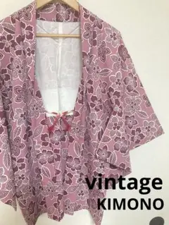 【レトロ着物古着】羽織　モダン柄　vintage JAPAN KIMONO