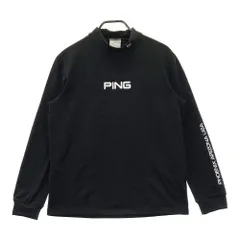 サイズ：M PING ピン 2023年モデル 中綿切替 ハイネック 長袖Tシャツ  ブラック系 [240101321893]# ゴルフウェア メンズ ストスト