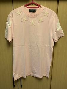 正規 13SS Givenchy ジバンシィ ジバンシー スター 星 パッチ Tシャツ CUBAN FIT キューバンフィット ピンク S 13S 7307 675