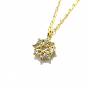 アガット agete ネックレス - K18YG×ダイヤモンド ダイヤ0.06ct 美品 アクセサリー（首）